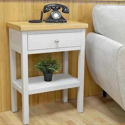 GROFurniture Tusk Grey Console Table, 1 Drawer Painted End Table for Livingroom - Image 1 of 4