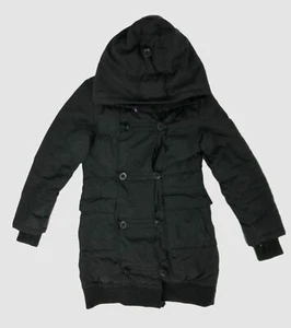 $245 Rud by Rudsak Women's Black Full-Zip Hooded Button Jacket Coat Size XS - Picture 1 of 10