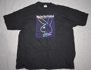 Vintage 90s Playboy Jazz Festival Tee Shirt 1998 Mens XXL Bunny 20th Anniversary - Picture 1 of 4