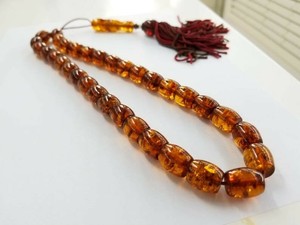 Amber worry beads, Greek amber komboloi, amber necklace tassle
