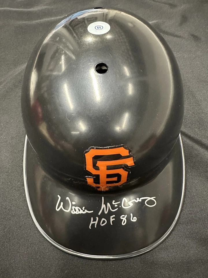 Casco de Bateo Willie McCovey HOF 86 Firmado Auténtico Gigantes JSA Foto 1 de 2