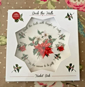 DECK THE HALLS TRINKET DISH BY LEONARDO COLLECTION - Picture 1 of 2