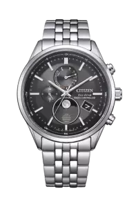 Citizen BY1030-50E Eco-Drive Schwarz Mondphase Saphir Edelstahl Radio - Bild 1 von 3