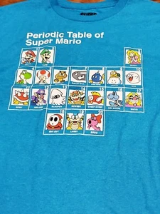Periodic Table of Super Mario T-shirt, Size L (AT7) - Picture 1 of 4