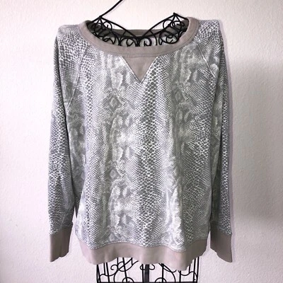 Gap Designed & Crafted Women's Long Sleeve Animal Print Sweater, Gray, Size XL - Image 1 of 4