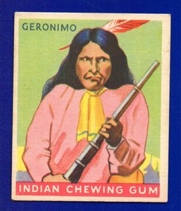 GERONIMO CHIEF 1933 GOUDEY R73 INDIAN GUM #25 EXCELLENT NO CREASES