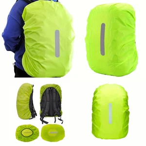 Wasserdichte reflektierende Regenhülle für Rucksack 30-45L | Regenschutz Neon - Bild 1 von 4