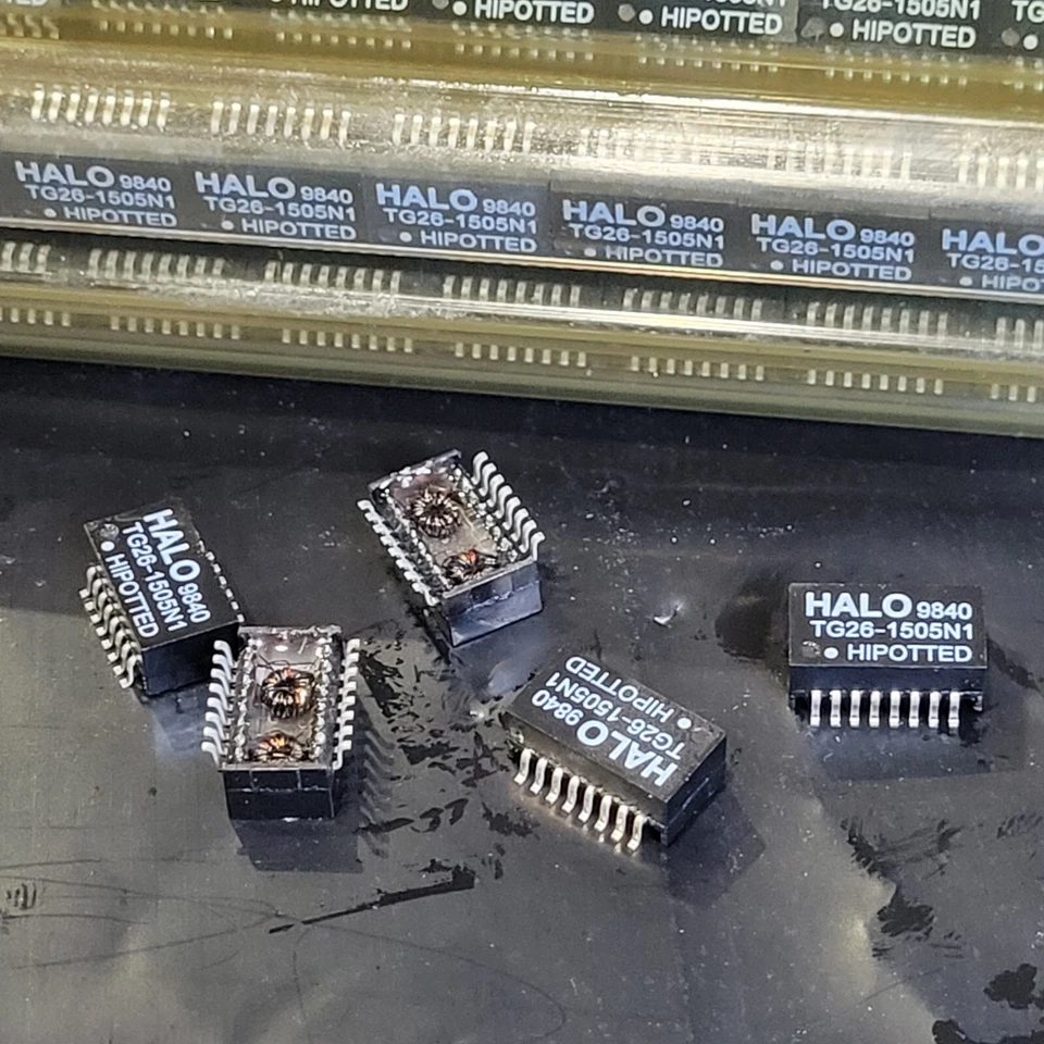 (5) TG26-1505N1 TRANSFORMADOR DE SEÑAL DE AUDIO HALO 1/E1 ISO MOD SMD GullWing NUEVO $15 Foto 1 de 1