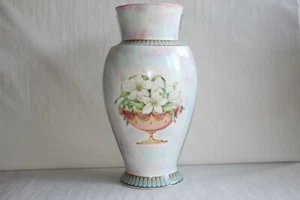Superbe vase à glaïeuls en porcelaine du Gros Orme /Limoges H 38 cm - Picture 1 of 8