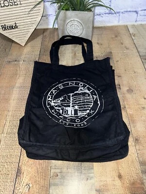 Canvas Tote Shopping Bag Magnolia Waco Texas Black - Image 1 of 4