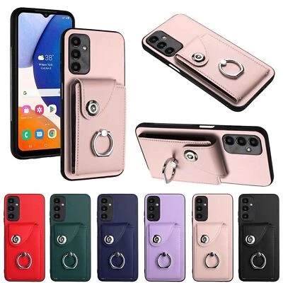 Ring Leather Card Slot Phone Case For Huawei Honor 90 X50i X7A X8A Magic 5 lite - Image 1 of 4