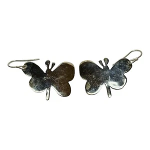 RLM and Andy Warhol Sterling 925 Silver Butterfly Dangle Earrings - Picture 1 of 6