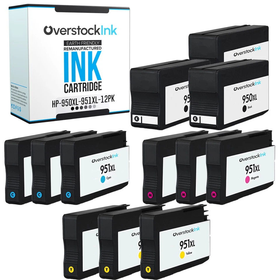 Cartuchos de impresora OSI compatibles 12PK 950XL y 951XL para HP OfficeJet Pro 8600 Foto 1 de 1