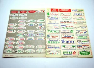 Klavierlehrer Auszeichnung Aufkleber Siegel Jane Bastien 60+ Etiketten 1974 Vintage  - Bild 1 von 2