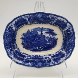 Antique Flow Blue Nonpareil Burgess & Leigh Middleport Pottery 10" Serving Dish - Picture 1 of 17