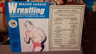 PROGRAMA DE LUCHA LIBRE DE COLECCIÓN WWF #137 SPRINGFIELD MA CON ALINEACIÓN ANDRE EL GIGANTE  Foto 1 de 3