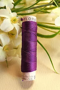 1279BTER/ Superb Pure Natural Silk Thread Spool Flora Zwicky Green Violet N°504 - Picture 1 of 2