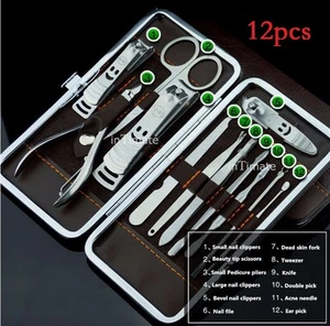 Travel Nail Groom Tool Cutter Cuticle Clipper Pedicure Manicure Kit Gift Set Us - Picture 1 of 8