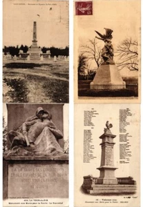 WAR MONUMENTS FRANCE WORLD WAR I., 130 Vintage Postcards pre-1940 (L6187) - Picture 1 of 12