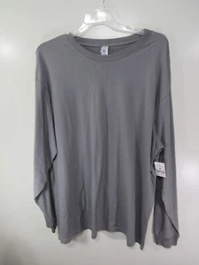 New Highland Originals Mens Long Sleeve T Shirts Size 3X Gray Round Neck Cuffs - Picture 1 of 5