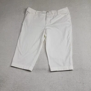 St Johns Bay size 24 White cropped capri pant straight fit - Picture 1 of 6