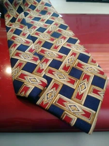 Vintage Zanzara Carnaval De Venise Authentic 100% Silk Tie Made In Italy Tie - Picture 1 of 10