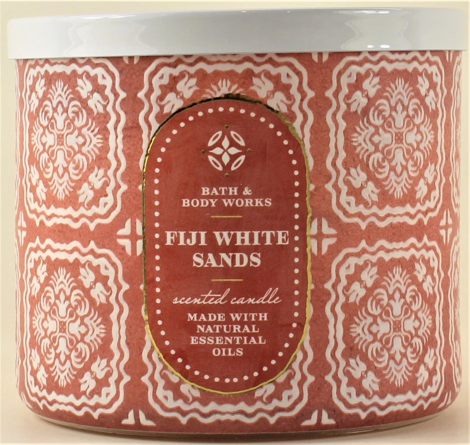 Vela perfumada Bath & Body Works White Barn FIJI WHITE SANDS 3 mechas 14,5 OZ Foto 1 de 1