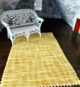 TAPPETO CASA DELLE BAMBOLE FRANCESE IN TESSUTO DI DESIGN 1:12 9" x 6" LEE JOFA - Foto 1 di 1
