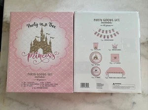 Set Of 2 Party In A Box 43 Piece Each 86 Total BirthdayParty Goods Set Princess - Picture 1 of 4