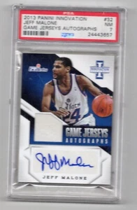Jeff Malone- 2013 Panini Jersey Autograph Basketball card #32 Bullets PSA 7 Auto - Picture 1 of 2