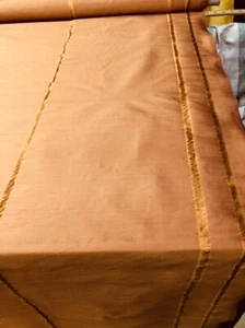Dupion Seta Ruggine Strisce Strappate Larghezza 54" (135 Cm) - Foto 1 di 4