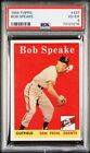 1958 58 Topps Bob Speake Vintage Baseball Card #437 San Fran Giants  Psa 4 Vg-Ex