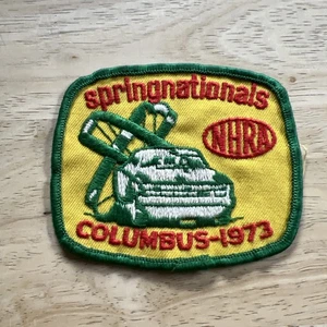 Vintage 1973 NHRA Springnationals Event Patch - Columbus OH - Picture 1 of 8