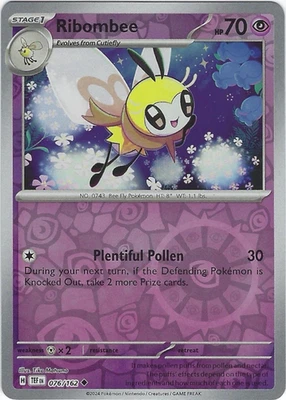Ribombee #076/162 Sv05: Temporal Forces Reverse Holo - Pokemon - Image 1 of 2