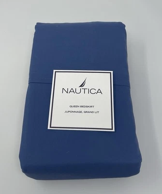 FALDA CAMA AZUL REINA NAUTICA RIGGER Tela Cepillada Suave NUEVA Foto 1 de 4