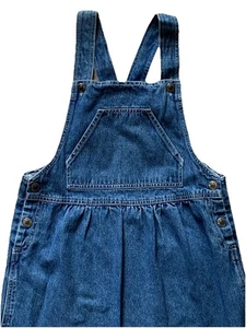L.L. Bean Vintage 90s Denim Jumper Bib Overall Dress OY435 LG Girls’ - Picture 1 of 12