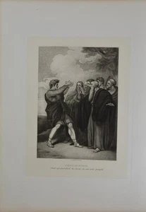 Antiguo John Milton Arte Paraíso Perdido Sansón India Prueba Grabado 1880 - Imagen 1 de 8