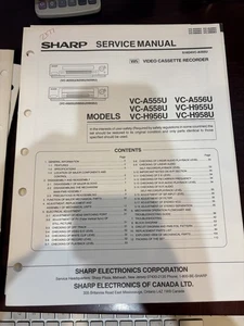Manual de servicio SHARP VC-A555U VC-A556U VCA-958U VC-A956U VC-A955U 558U ORIGINAL* - Imagen 1 de 1