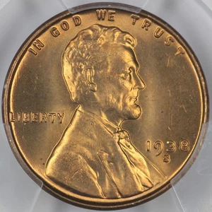 1938-S PCGS MS66RD Lincoln Cent 50660813 - Picture 1 of 3