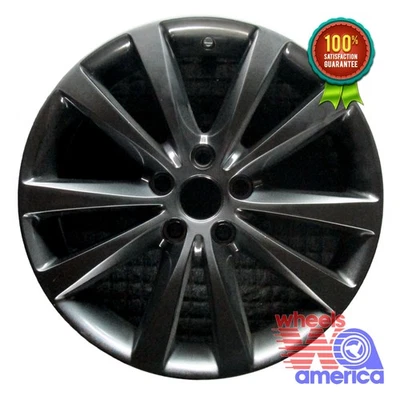 (Ships Today) Wheel Rim Chrysler Dodge 200 Avenger 18 2011-2015 Black OE 2504 - Image 1 of 4