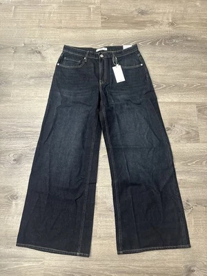 Mango MGN Mujer Pierna Ancha Cintura Baja Regulador Ajuste Largo Completo Jean Talla 8 EU 40 Foto 1 de 4