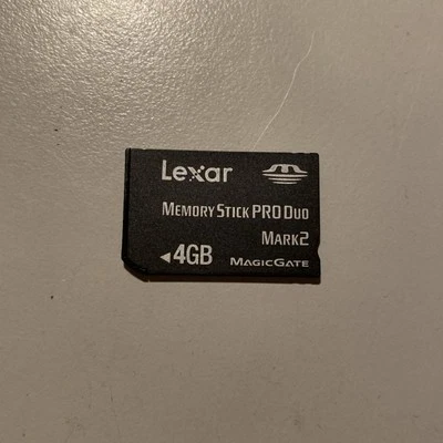 Carte Mémoire Sony Psp Memory Stick Pro Duo Mark 2 Magic Gate - 4gb 4go Lexar - Immagine 1 di 2