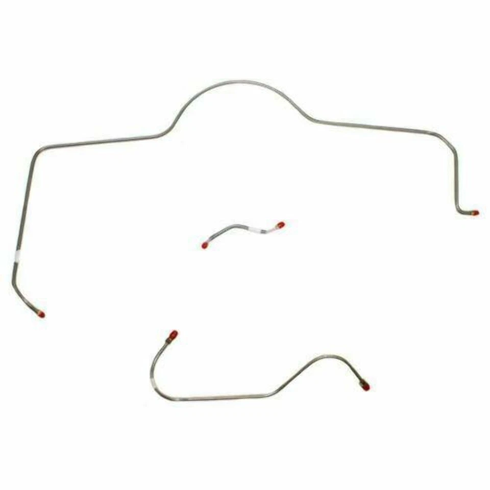 1965 Dodge Coronet Front Brake Line Kit Power Brakes 3 Set Steel-RKT6502OM Foto 1 de 1