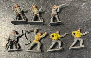Lone Star Wild West Cowboys 1/32 Scale Soldiers Harvey Series x 7 Davey Crockett - Picture 1 of 4