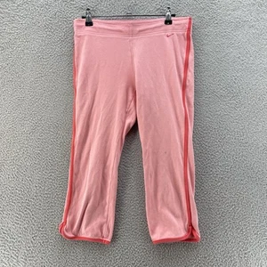 Vintage Nike Pants Women Extra Small Orange Stretch Cotton Yoga Y2K Grey Tag * - Picture 1 of 16