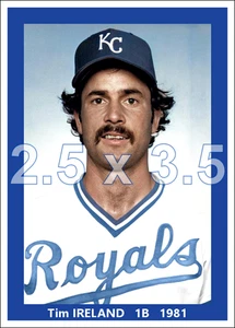 Tim Ireland - 1981 Kansas City Royals - choose a style - colorized print - Picture 1 of 3