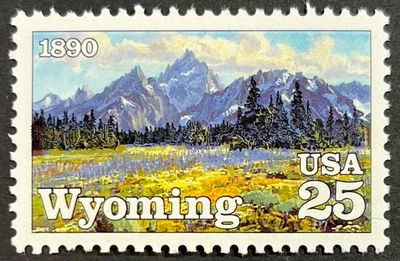 U.S. Scott #2444, Wyoming 100th Anniversary Statehood Stamp, Extra Fine, MNH - Image 1 of 2