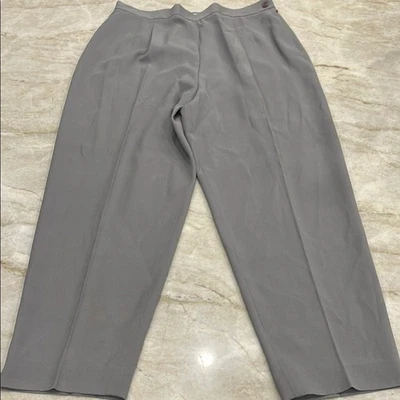 Calça Josephine Chaus Cropped Seda Cinza – 14 Pequena - Imagem 1 de 4