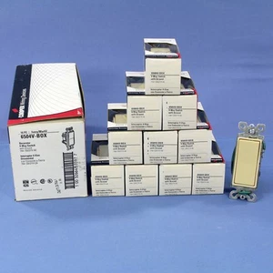 Cooper 6504V Ivory 4-Way Decorator Rocker Wall Light Switch 15A 120/277V 10pcs - Picture 1 of 6