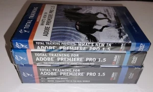 Total Training for Adobe Premier Pro 1.5 Software Sets 1-3 Courses DVDs NEW 2004 - Picture 1 of 3